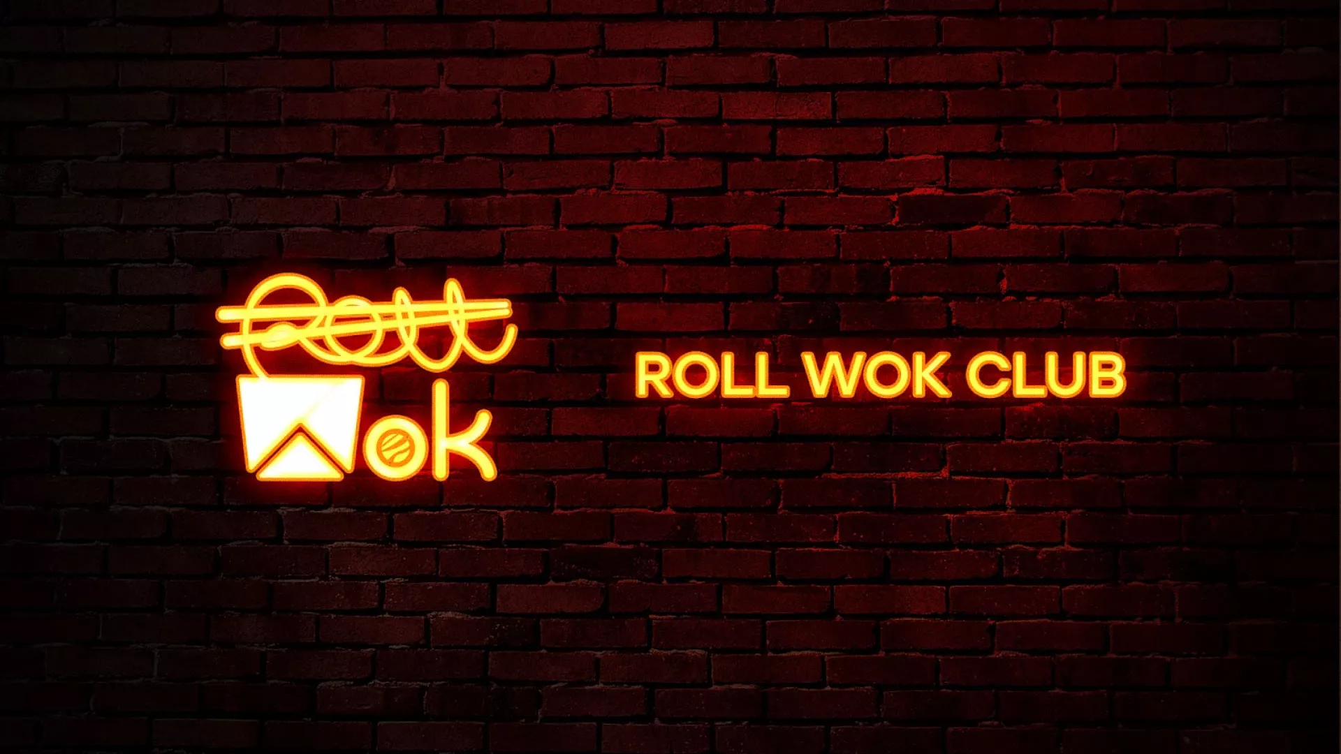 Разработка интерьерной вывески суши-бара «Roll Wok Club» в Янауле
